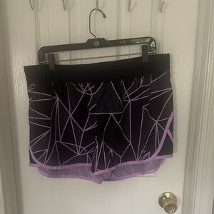 LG Women's Athletic Shorts Black and Purple